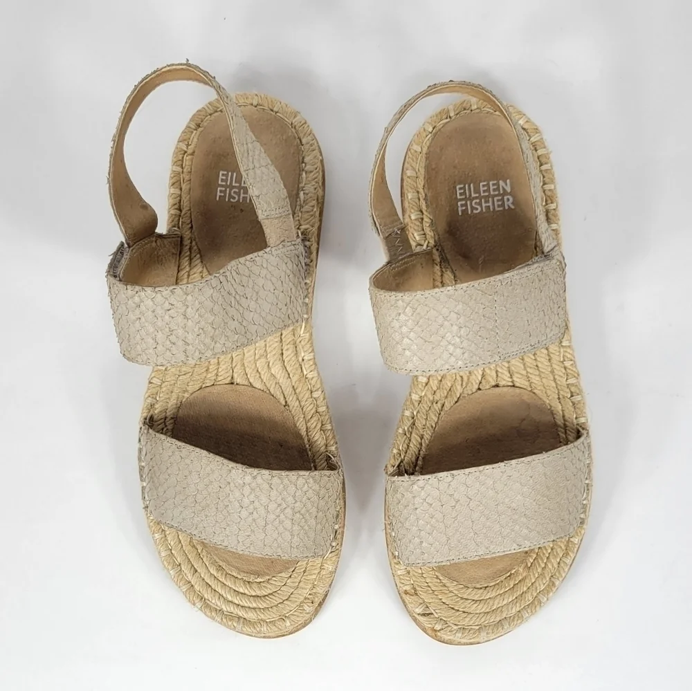 Eileen Fisher Sandals Espadrilles #298 Size 6.5